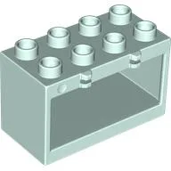Duplo Container Box 2 x 4 x 2 with Open Sides / Light Aqua