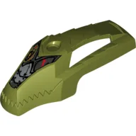 Fairing, Fly Wheel, Crocodile Streamlined Shape with Cragger Print / Olive Green