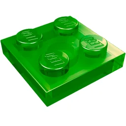 Plate 2 x 2 / Trans-Green