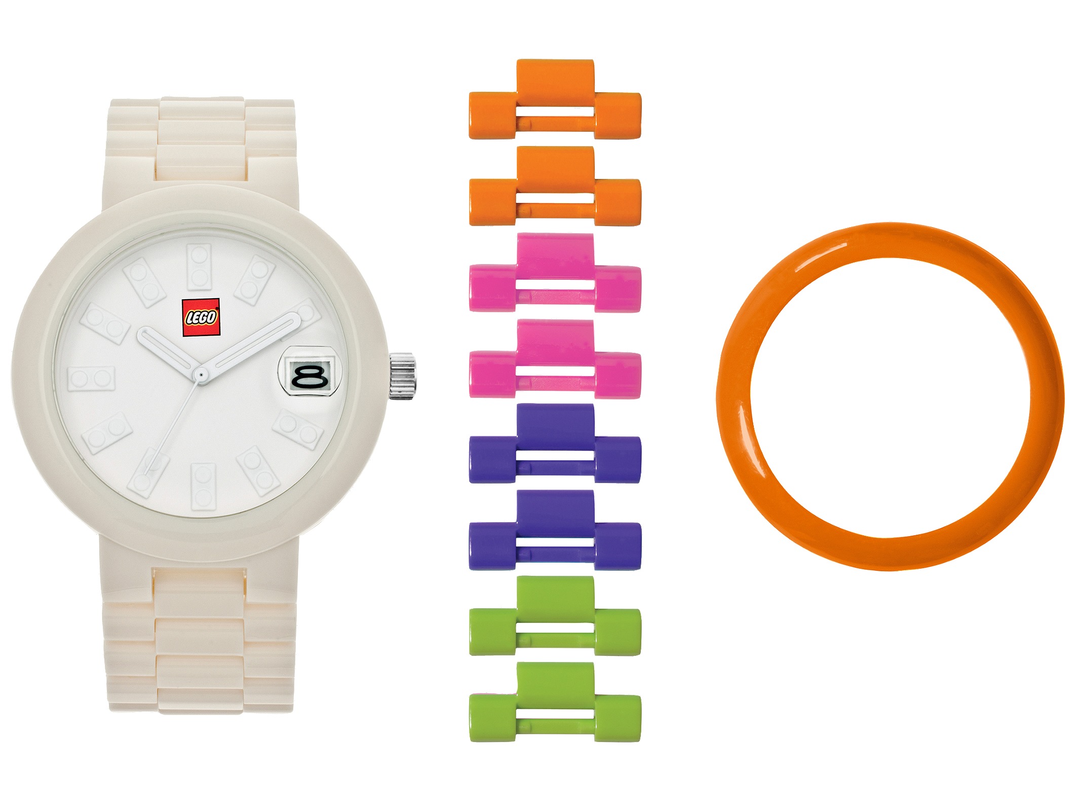 Lego Brick White Adult Watch