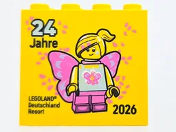 Brick 2 x 4 x 3 with 24 Jahre LEGOLAND Deutschland Resort 2026 Pattern