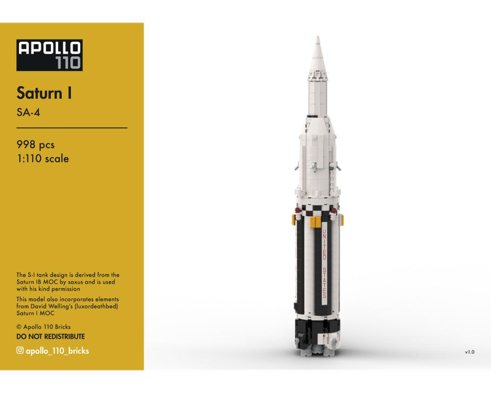 Lego Saturn I – SA-4 [1:110 scale]