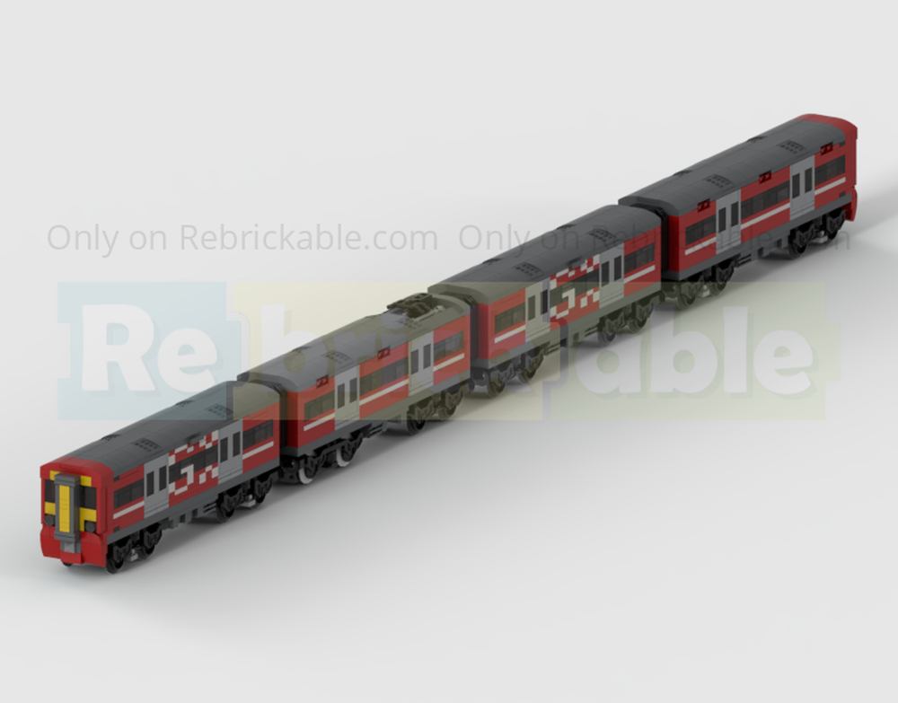 Lego Class 387 Electrostar 4-Carriage EMU Train in Gatwick Express Livery