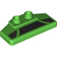 Lego Duplo Rear Spoiler 2 x 4 x 1 / 2 with Black Panels Print
