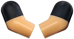 Arm, (Matching Left and Right) Pair with Molded Black Short Sleeves  Pattern / Warm Tan