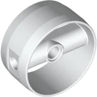 Technic Cylinder 4 x 4 with Pin Holes and Centre Bar, Closed Sides on Bar / White