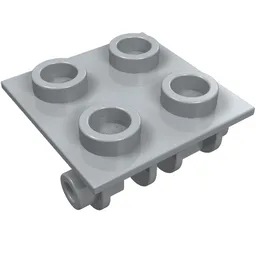 Hinge Brick 2 x 2 Top Plate Thin / Light Bluish Gray