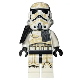 Sandtrooper, Black Pauldron, Neck Bracket with Double Stud, Closed Mouth