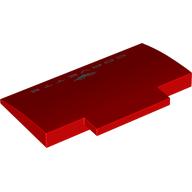 Lego Brick Curved 5 x 8 x 2/3 with No Studs on Top with Silver Corvette print