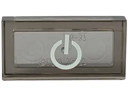 Tile 1 x 2 with Power Button on Transparent Background Pattern (Sticker) - Set 60052 / Trans-Brown