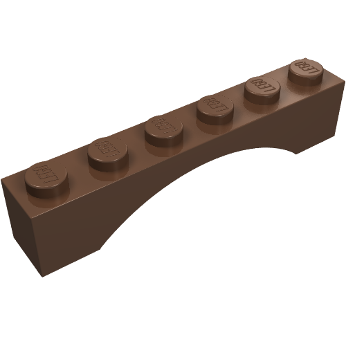 Lego Brick Arch 1 x 6 / Brown