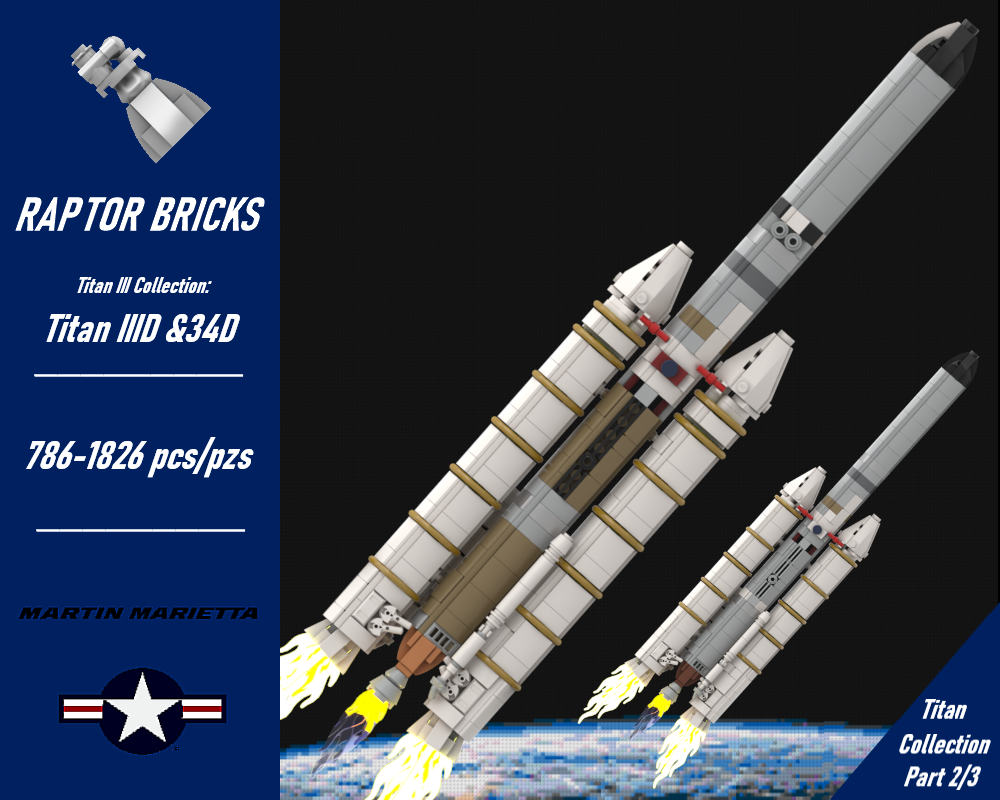 Lego Titan IIID Collection (3D & 34D at 1:110 Scale)