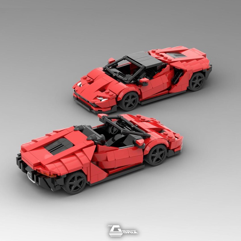 Lego Lamborghini Centenario - Red - 8stud wide
