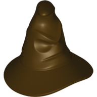 Lego Hat, Witch / Wizard (Sorting Hat) / Dark Brown