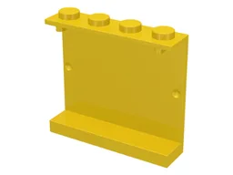Panel 1 x 4 x 3 [Solid Studs] / Yellow