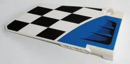 Technic, Panel Fairing #18 Large Smooth, Side B with Air Intake and Checkered Black and White Pattern (Sticker) - Set 42045