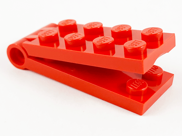 Lego Hinge Plate 2 x 4 / Red