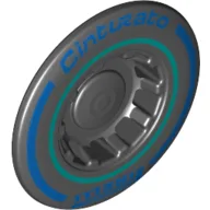Hub Cap 24mm without Tube with 'PIRELLI Cinturato' Print / Black