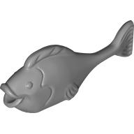 Lego Duplo Animal Fish with Thin Tail and Large Tail Fin / Flat Silver