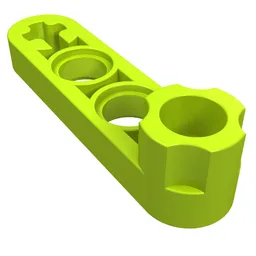 Technic Beam 1 x 4 Thin with Stud Connector / Lime