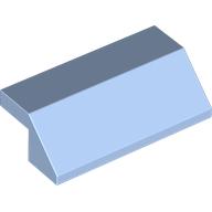 Lego Brick Sloped 45° 2 x 4 with 2/3 Inverted Cutout and no Studs / Bright Light Blue
