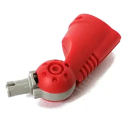 Large Figure Limb, Mechanical Short, with Light Gray Pin and Socket / Red