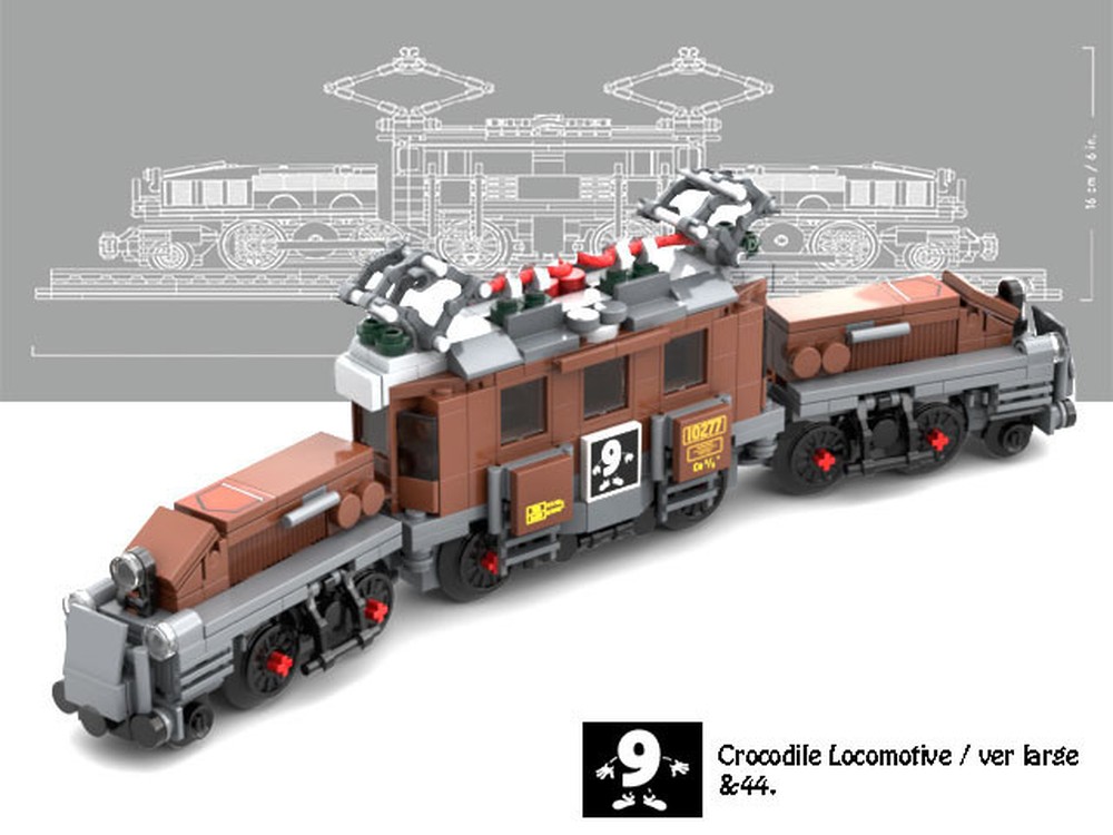 Lego &44. Mini Crocodile Locomotive ver large