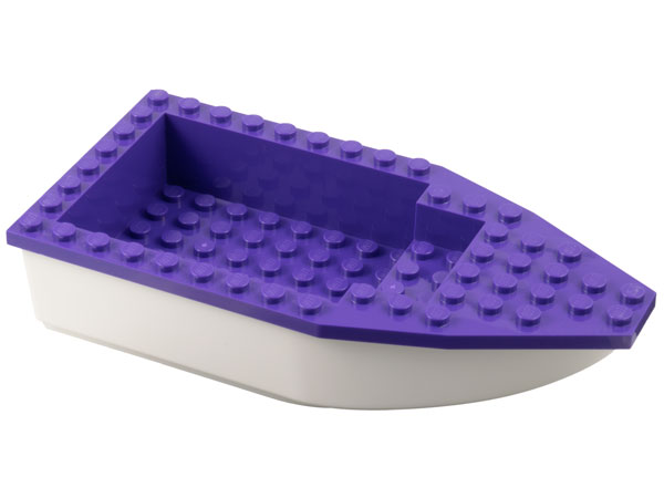 Lego Boat, Hull Unitary 16 x 8 with Dark Purple Top (28533 / 28535)
