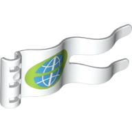 Lego Duplo Flag Wavy 2 x 5 with Globe Print