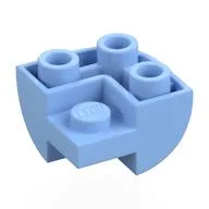 Brick Curved Inverted 2 x 2 x 1, Corner / Bright Light Blue