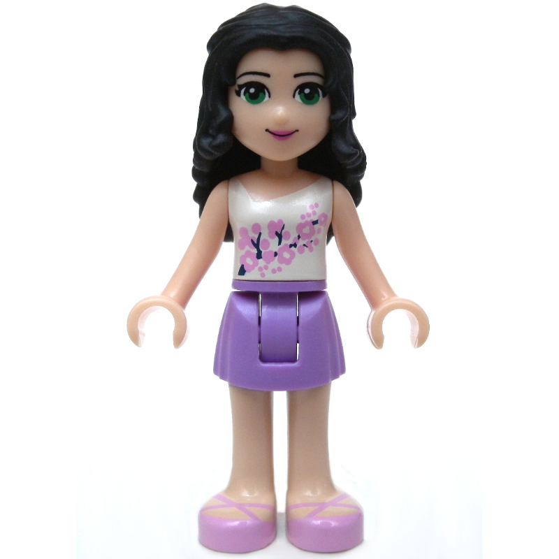 Lego Emma - White Top, Medium Lavender Skirt