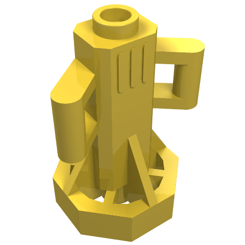 Lego Equipment Underwater Scooter, 2 Bar Handles, Octagonal End / Yellow