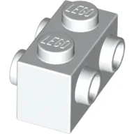 Brick Special 1 x 2 with Studs on 2 Sides / White