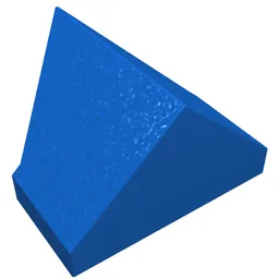 Brick Sloped 45° 2 x 1 Double / Inverted with Bottom Tube / Blue