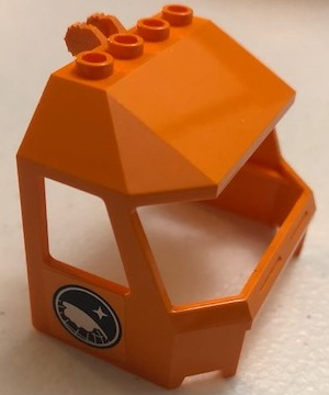 Lego Windscreen 4 x 6 x 4 Cab with Hinge and 1 x 4 Bottom Cutout with Arctic Logo Pattern on Both Sides (Stickers) - Set 60064