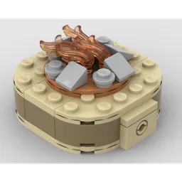 Exiled Obi-Wan Bonfire (with lightbrick)