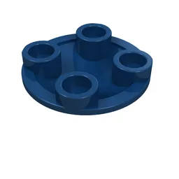 Plate Round 2 x 2 with Rounded Bottom [Boat Stud] / Dark Blue