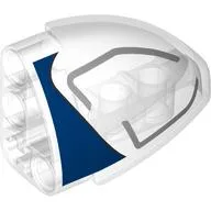 Technic Panel Round Corner 5 x 3 x 2 Left with Blue/Dark Bluish Grey Headlight Print
