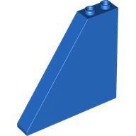 Lego Brick Sloped 55° 1 x 6 x 5 with Bottom Stud Holders / Blue