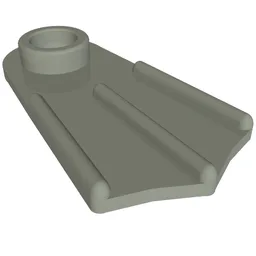 Minifig Footwear Flipper [Thin] / Light Gray