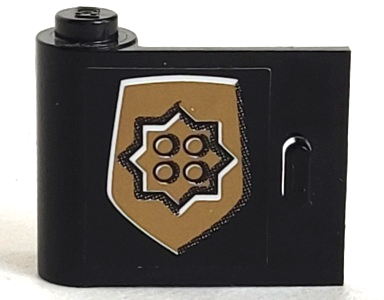 Lego Door 1 x 3 x 2 Left with World City Gold Police Badge Large Pattern (Sticker) - Set 7034