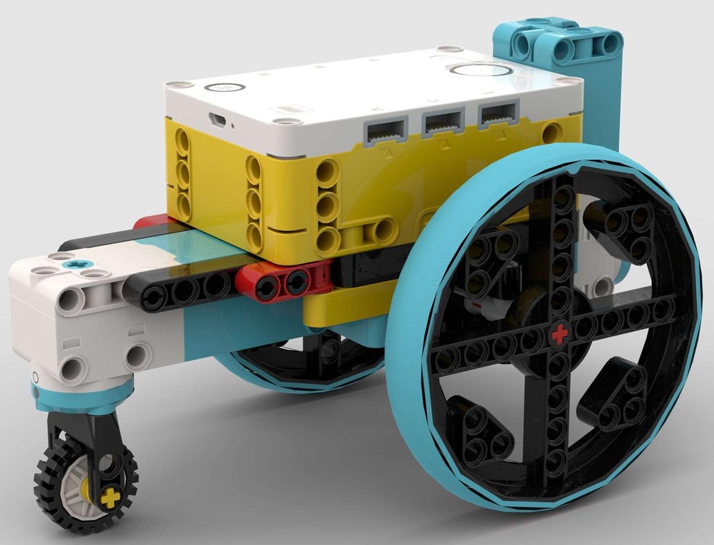 Lego Spike Prime Tricycle with a differential (just add a differential)