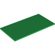 Lego Tile 8 x 16 with Bottom Tubes / Green