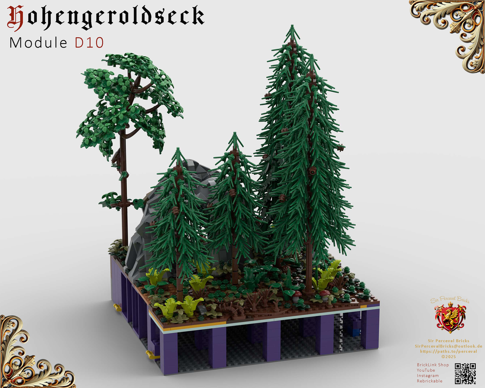 Lego D10 Castle Hohengeroldseck - Cave in the forest (Landscape Expansaion 1)