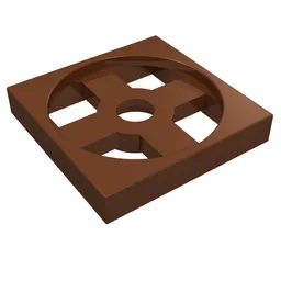 Turntable 2 x 2 Plate, Base / Reddish Brown
