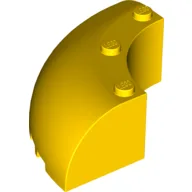 Brick Round Corner 6 x 6 x 2 / Yellow