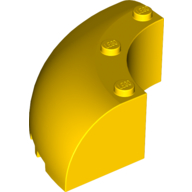 Lego Brick Round Corner 6 x 6 x 2 / Yellow