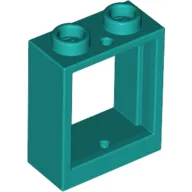 Window 1 x 2 x 2 Flat Front / Dark Turquoise