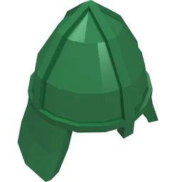 Helmet Castle with Neck Protector / Green
