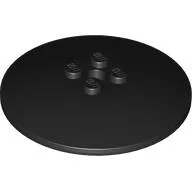Dish 6 x 6 Inverted (Radar) with Solid Studs / Black